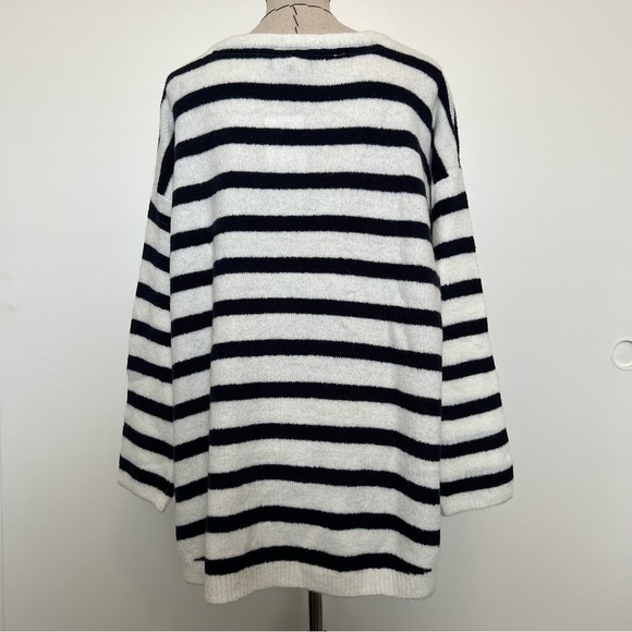 NWT Ellos blue and white striped sweater - Picture 11 of 13